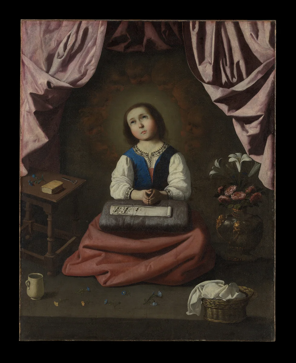 The Young Virgin by Francisco de Zurbarán, painting, 1632-1633