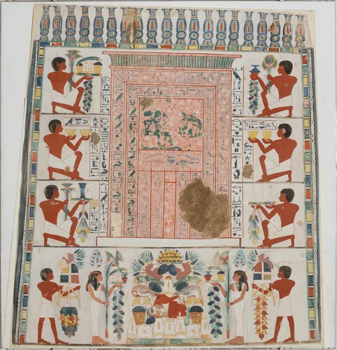 South Wall of Nakht's Offering Chapel by Francis Sydney Unwin, artwork, -1410--1370