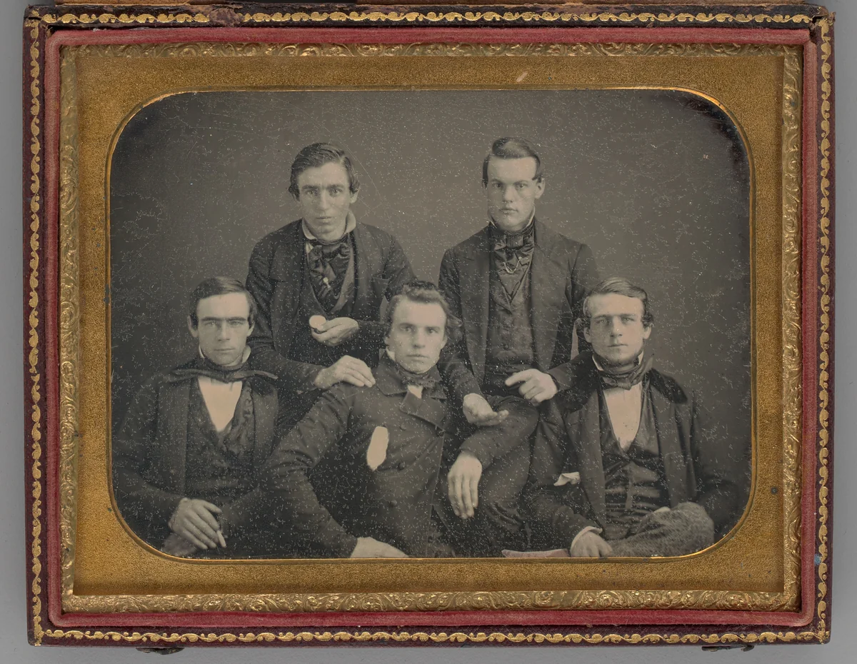 Untitled (Portrait of Five Men) by Unknown maker, other, 1855