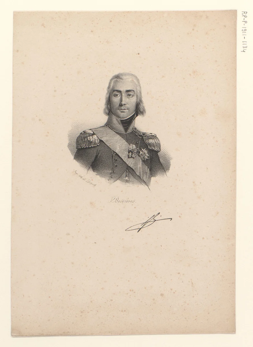 Portret van Jean-Baptiste Bessières by anonymous, print, 1818-1842
