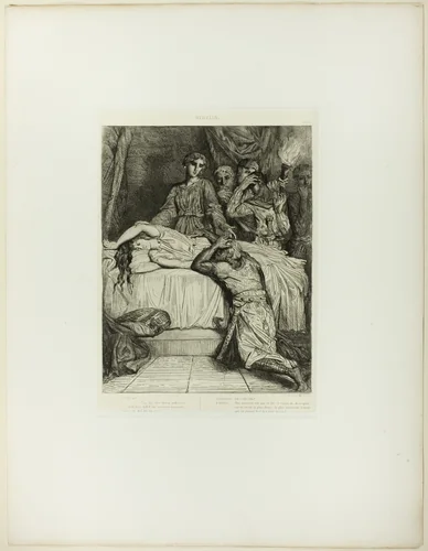 Oh! Oh! Oh!, plate fourteen from Othello by Théodore Chassériau, print, 1844
