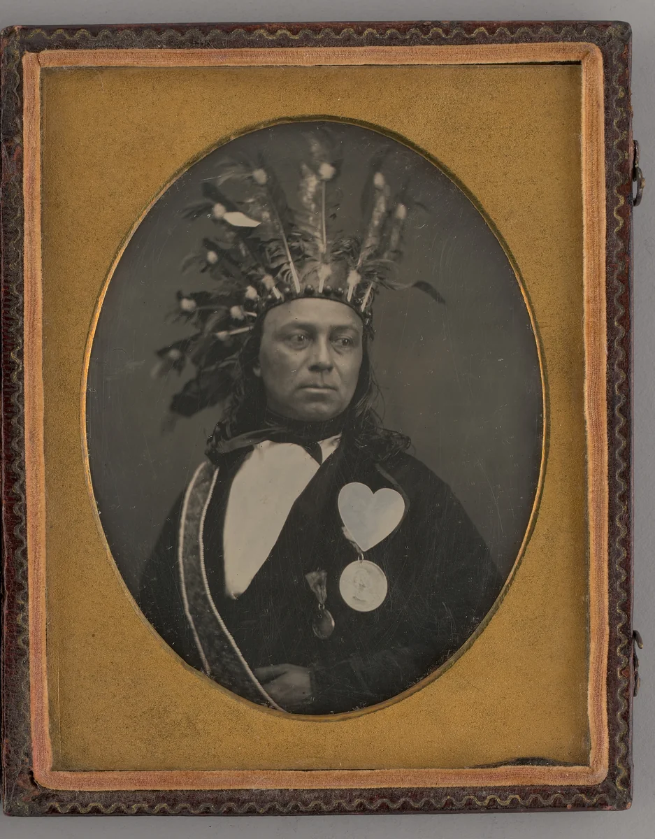 Untitled (Indian Chief Maungwudaus, Upper Canada) by Donald McDonnell, other, 1855
