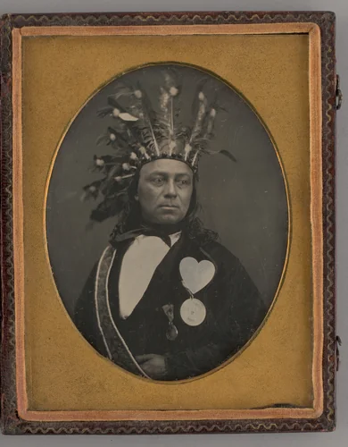 Untitled (Indian Chief Maungwudaus, Upper Canada) by Donald McDonnell, other, 1855