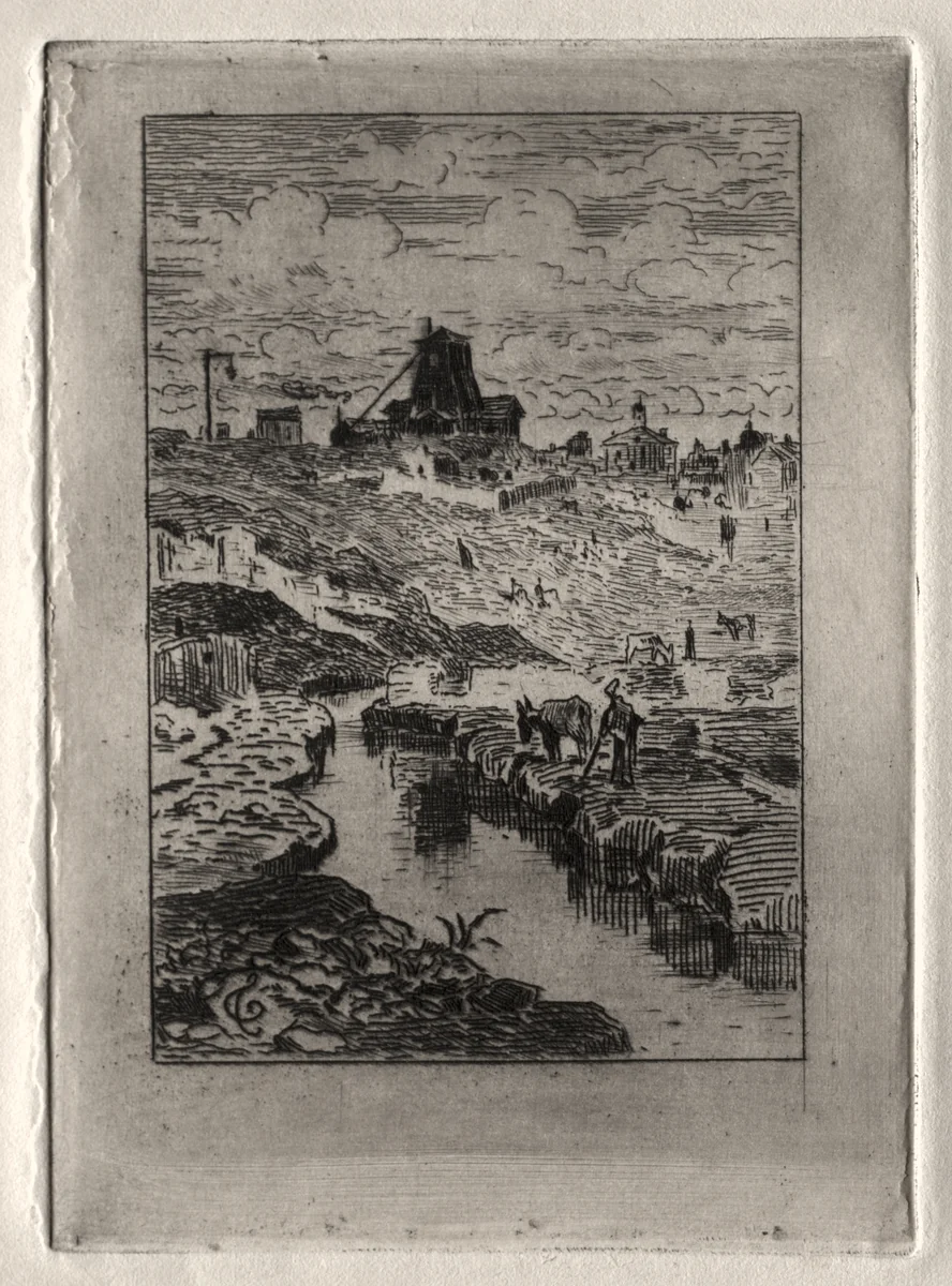 The Well at the Hill of Cailles by Félix Hilaire Buhot, print, 1865-1875