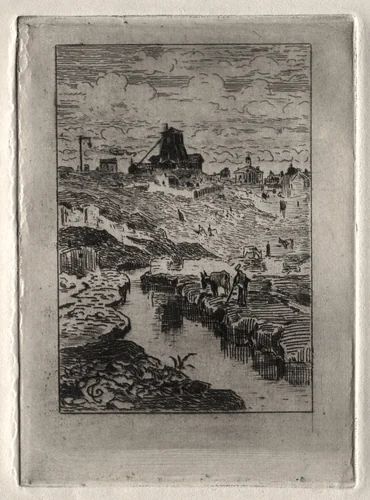 The Well at the Hill of Cailles by Félix Hilaire Buhot, print, 1865-1875