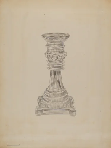 Candlestick by Gertrude Lemberg, index of american design, 1935-1942
