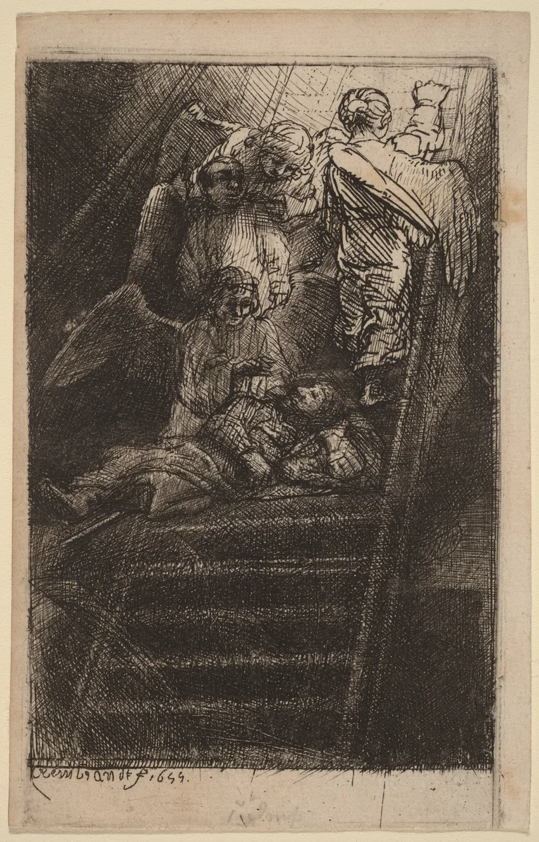 Jacob's Ladder by Rembrandt van Rijn, print, 1655