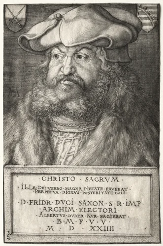 Frederick the Wise, Elector of Saxony by Albrecht Dürer, print, 1524