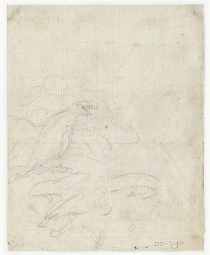 Schets van twee roofvogels by anonymous, drawing, 1600-1699