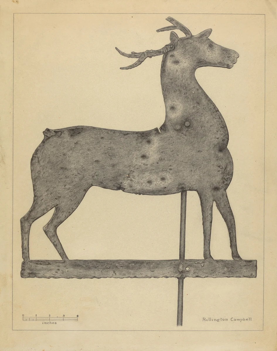 Weather Vane by Rollington Campbell, index of american design, 1936