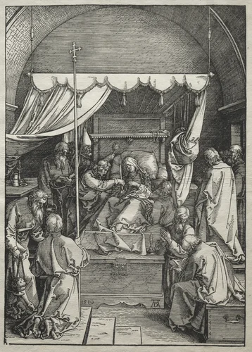 Life of the Virgin: The Death of the Virgin by Albrecht Dürer, print, 1504-1505