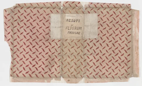 Book cover for Aesopi et Aliorum Fabulae with overall dash design by anonymous, print, 1800-1900