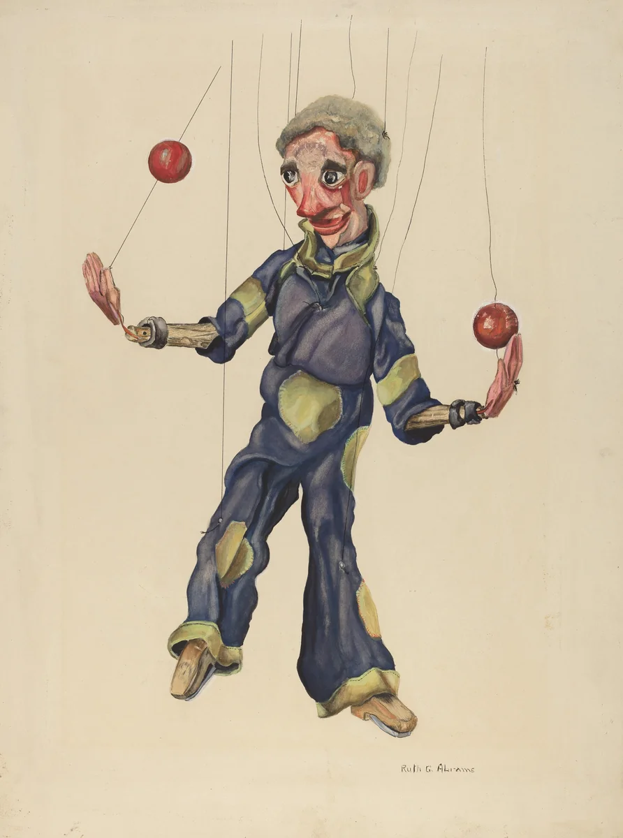 Jack, the Nimble Juggler by Ruth Abrams, index of american design, 1937