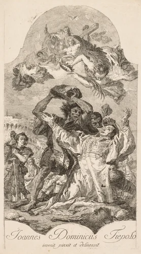 Martyrdom of St. Stephen by Giovanni Domenico Tiepolo, print, 1747-1804
