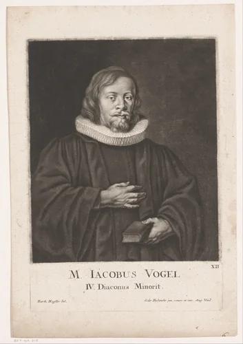 Portret van Jacob Vogel by Bartholomäus Kilian, print, 1656