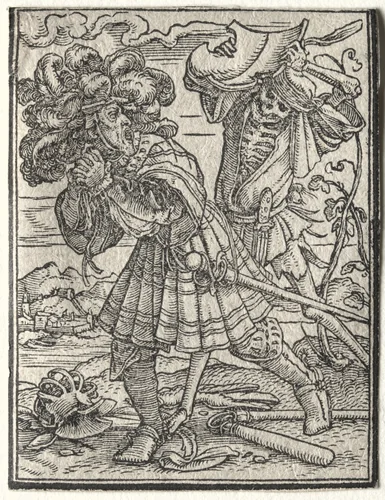 The Dance of Death: The Count by Hans Holbein the Younger, print, 1521-1531