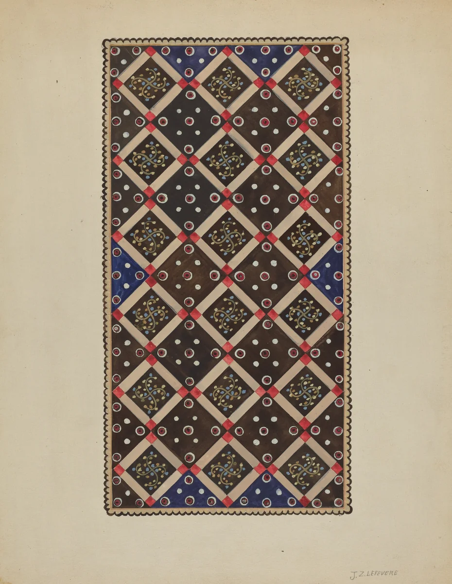 Button Rug by Jules Lefevere, index of american design, 1936