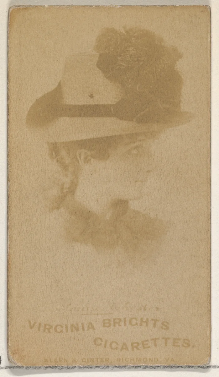 From the Actors and Actresses series (N45, Type 5) for Virginia Brights Cigarettes by Allen & Ginter, photograph, 1885-1891