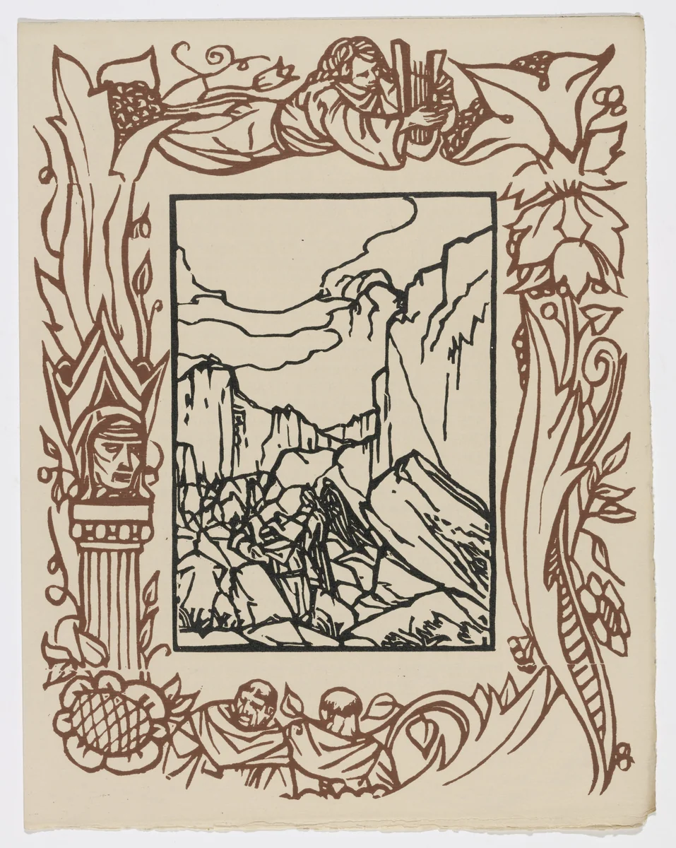 Plate (page 161) from Les Petites Fleurs de St. François (The Little Flowers of St. Francis) by Émile Bernard, illustrated book, 1928