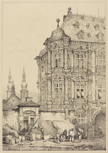 Chateau de Martinsbourg, Mayence by Samuel Prout, print, 1783-1852