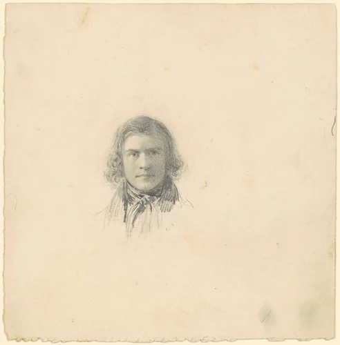 Self-Portrait [recto] by Seth Wells Cheney, drawing, 1830-1840