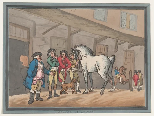Selling a Horse by Thomas Rowlandson, print, 1791