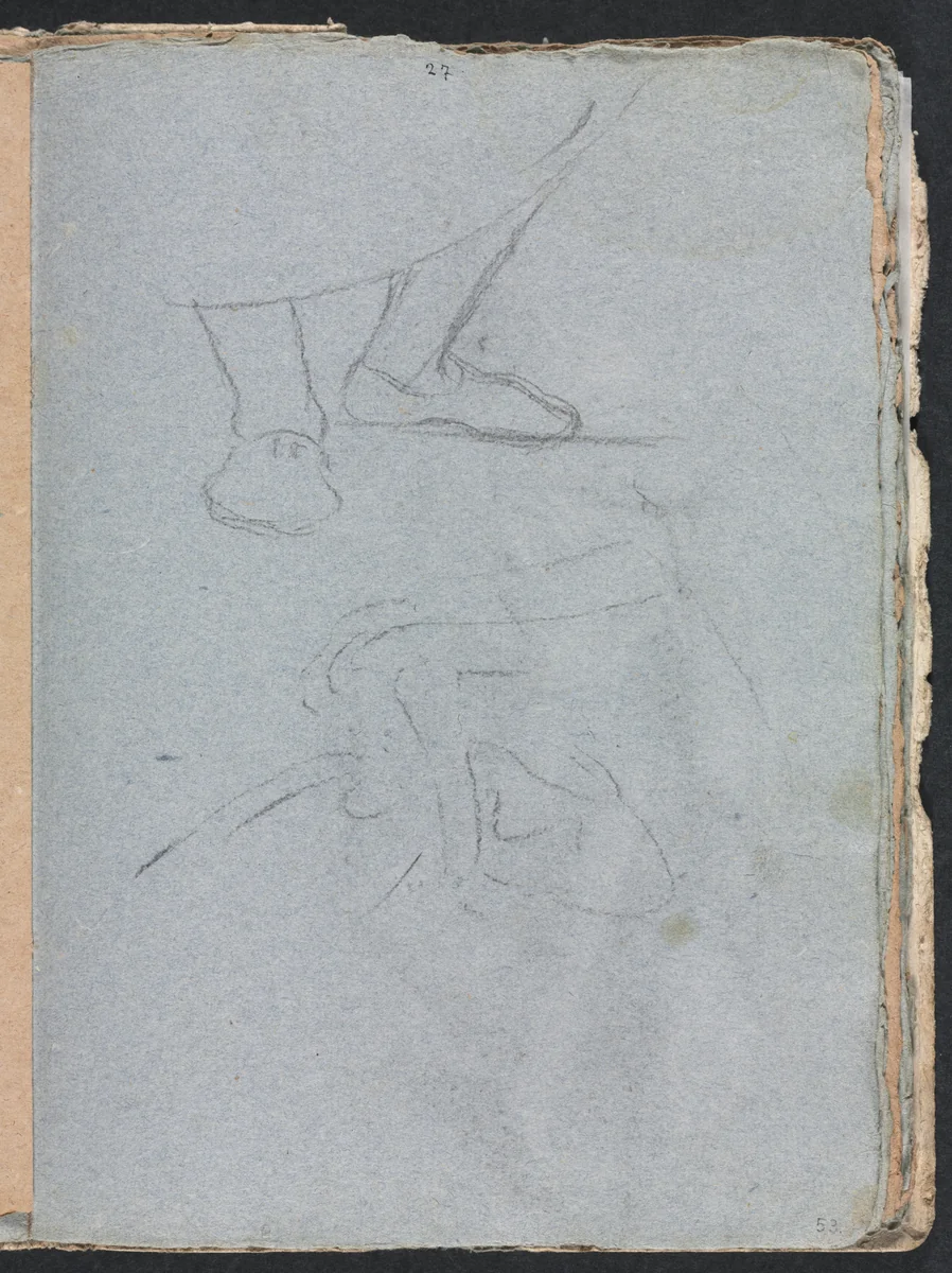 Verona Sketchbook: Study of feet (page 53) by Francesco Lorenzi, book, 1760