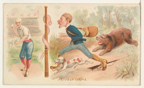 Lively Game, from the Talk of the Diamond set (N135) issued by Duke Sons & Co., a branch of the American Tobacco Company by W. Duke, Sons & Co., print, 1888