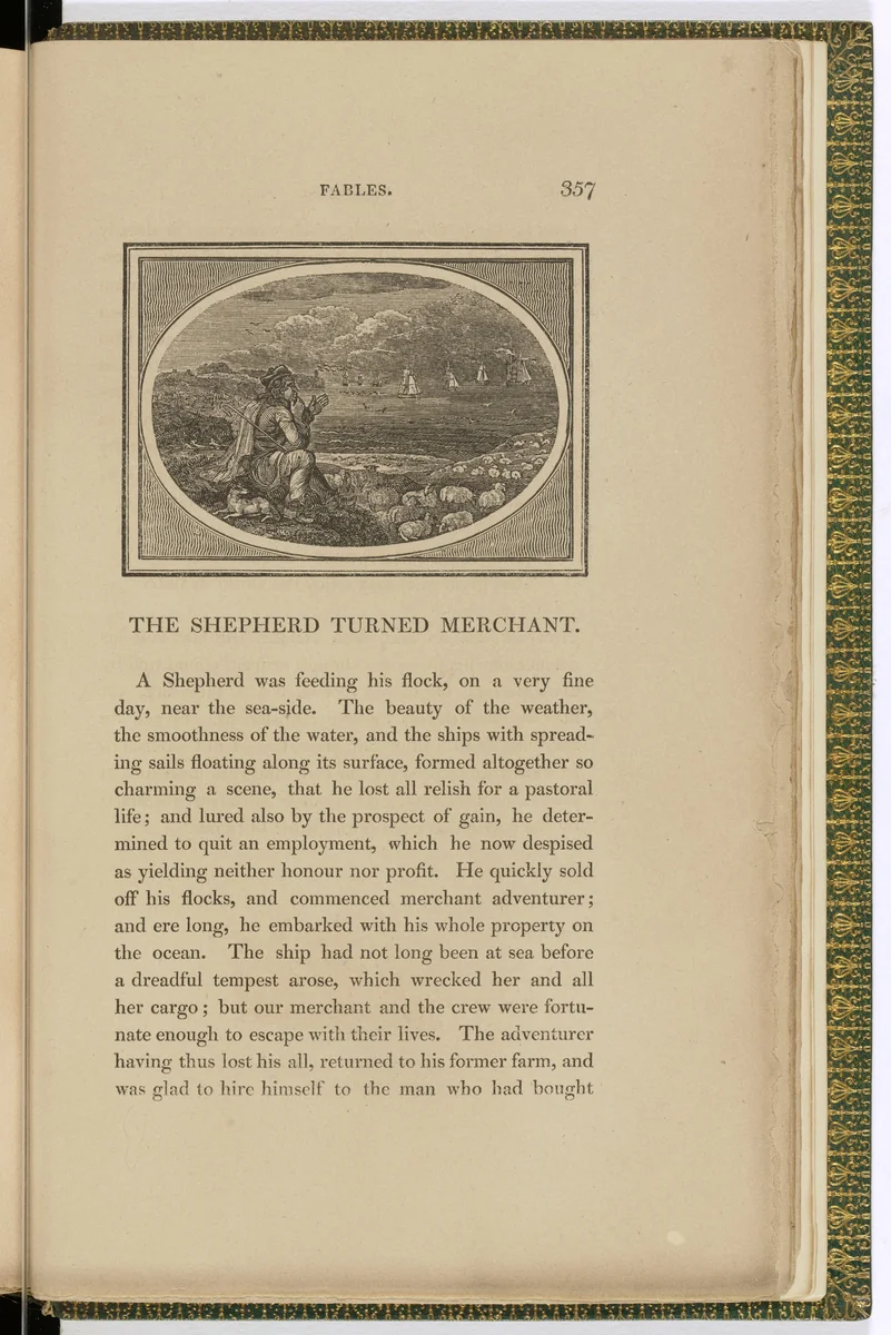 Headpiece (page 357) from The Fables of Aesop by Thomas Bewick, illustrated book, 1818
