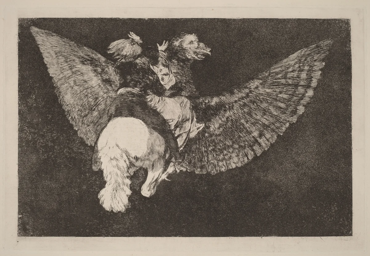 Disparate volante (Flying Folly) by Francisco Goya, print, 1816