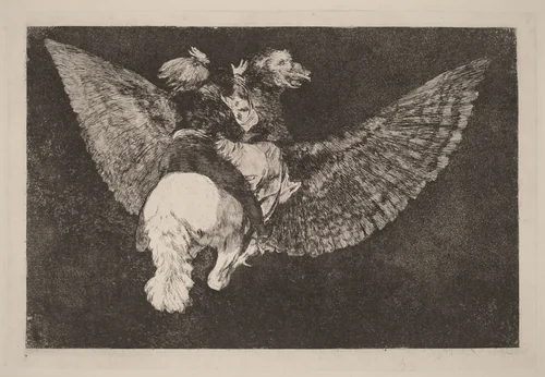 Disparate volante (Flying Folly) by Francisco Goya, print, 1816
