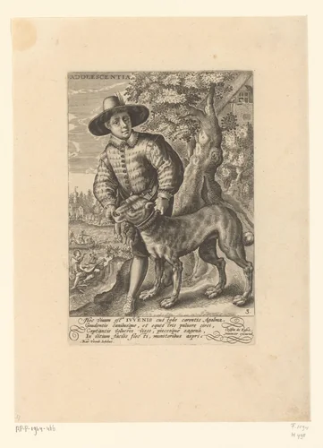 Puberteit by Crispijn van de Passe, print, 1599