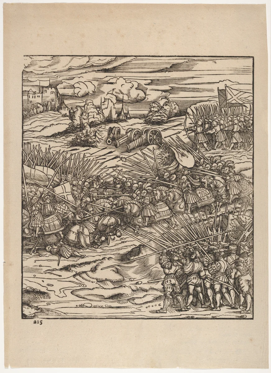 The Battle of the Spurs, from "Der Weisskunig" by Hans Burgkmair, print, 1775-1800