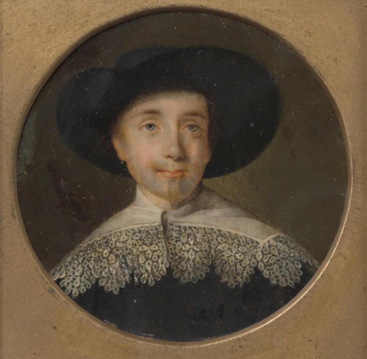 Portret van een man in zeventiende-eeuwse kleding by anonymous, painting, 1700-1799