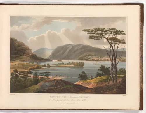 View from Fishkill Looking To West-Point (No. 15 of The Hudson River Portfolio) by John Rubens Smith, print, 1825