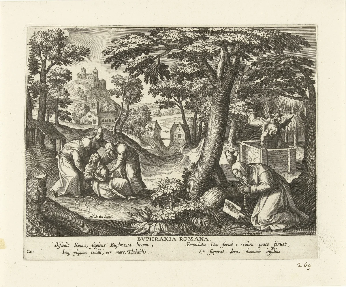 Eufrasia van Rome by Unknown, print, 1570-1618