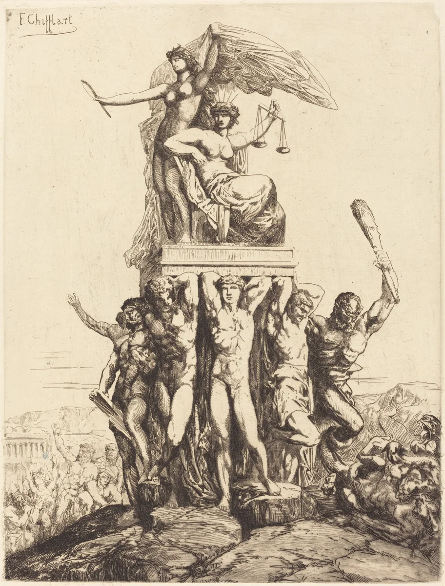 The Triumph of Justice and Truth by François-Nicolas Chifflart, portfolio, 1825-1901