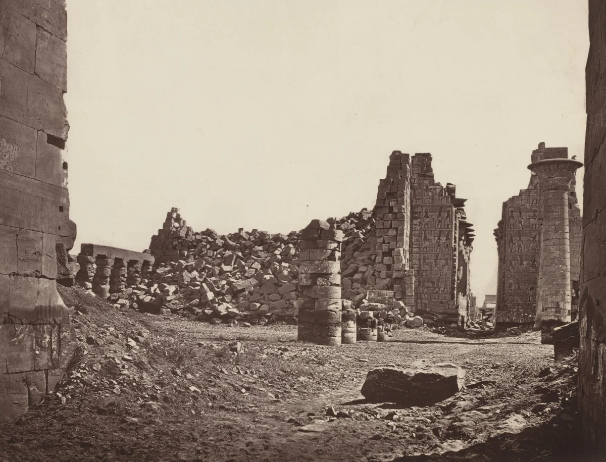 First Area of the Great Temple, Karnak by William de Wiveleslie Abney, photograph, 1876