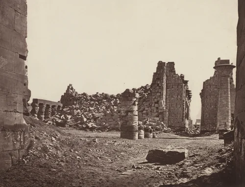 First Area of the Great Temple, Karnak by William de Wiveleslie Abney, photograph, 1876
