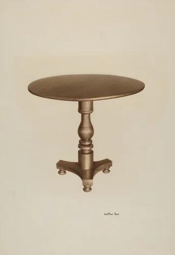 Round Top Table by Josephine Prado, index of american design, 1941
