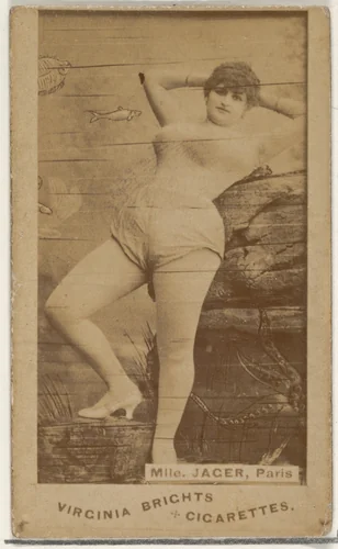Mlle. Jager, Paris, from the Actors and Actresses series (N45, Type 1) for Virginia Brights Cigarettes by Allen & Ginter, photograph, 1885-1891