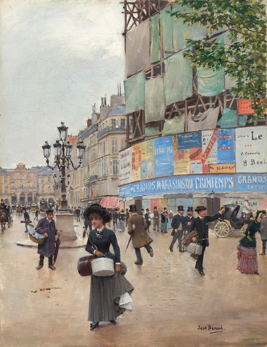 Paris, rue du Havre by Jean Béraud, painting, 1882