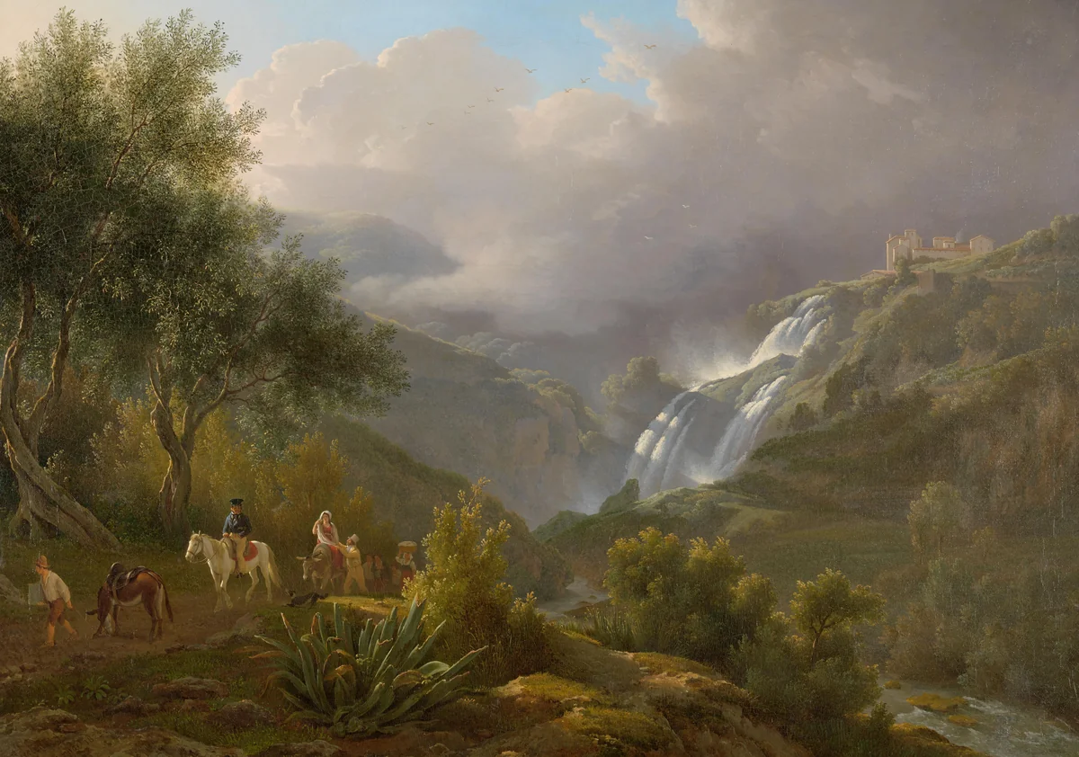 The Cascades at Tivoli, with a Storm Approaching by Abraham Teerlink, painting, 1824