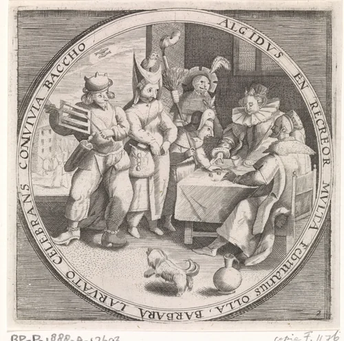 Februari: Vastenavond by anonymous, print, 1574-1687