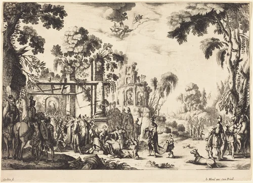 The Adoration of the Magi by Nicolas Cochin, print, 1610-1686
