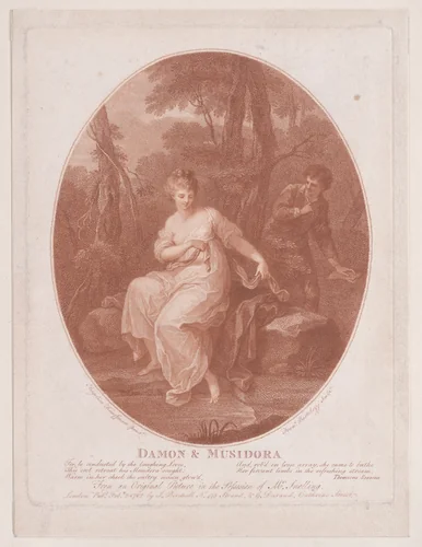 Damon and Musidora by Francesco Bartolozzi, print, 1782