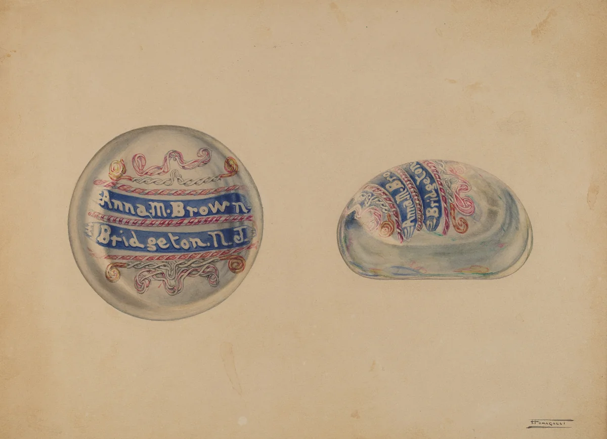 Paper Weight by Frank Fumagalli, index of american design, 1937