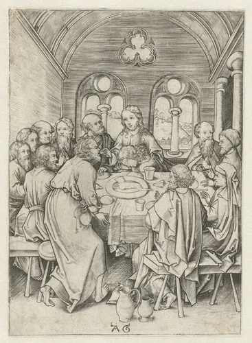 Laatste Avondmaal by Unknown, print, 1475-1500