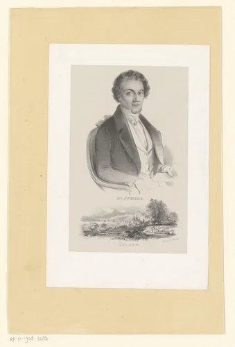 Portret van Jakob Robert Steiger by anonymous, print, 1822-1845