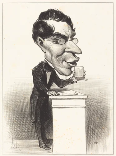 H.M. Augustin Corne by Honoré Daumier, print, 1849